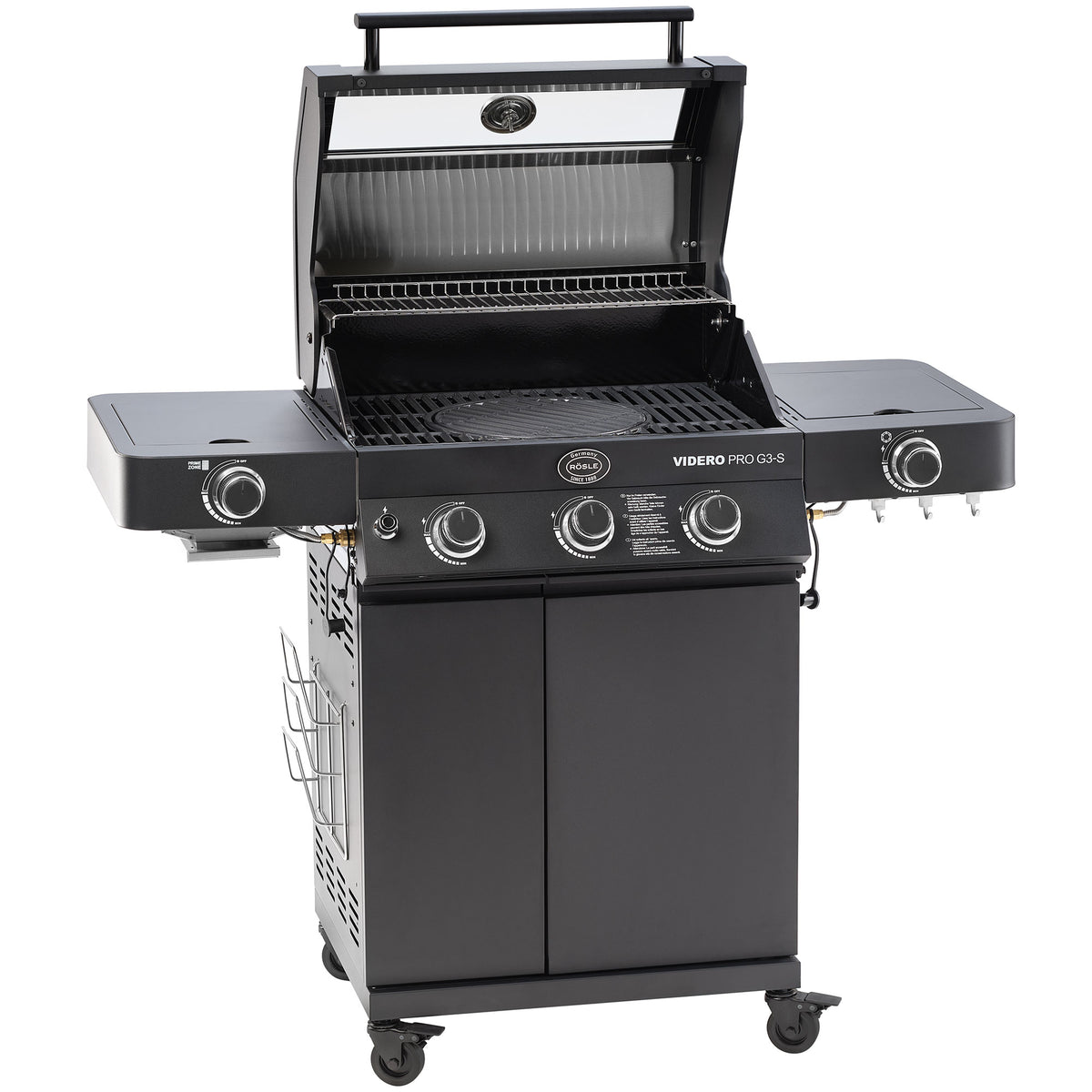 Rösle Videro Pro G3-S Vario+ 50mbar, Grillrost aus Gusseisen, für 1 - 8 Personen, Detailansicht 1