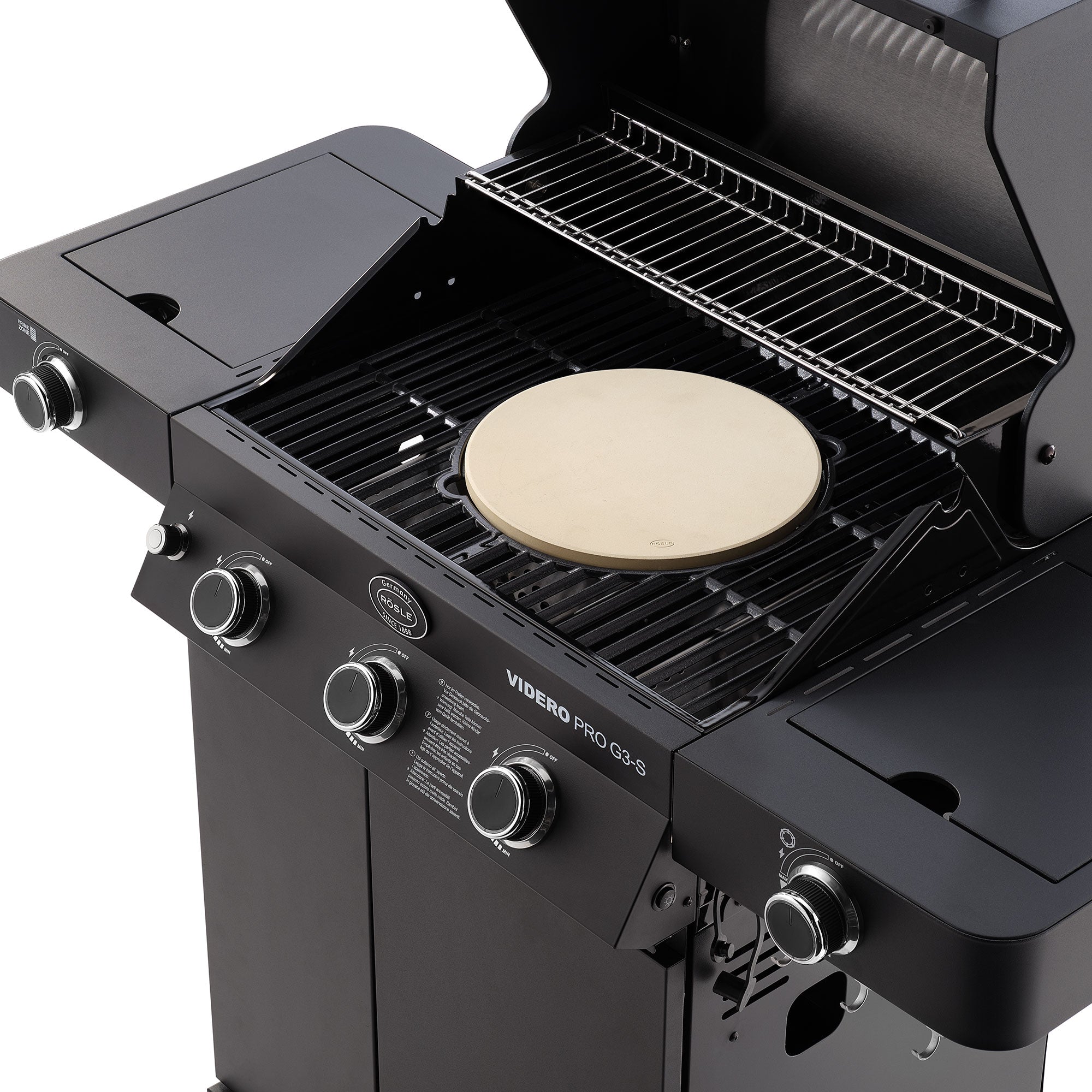 Rösle Videro Pro G3-S Vario+ 50mbar, Grillrost aus Gusseisen, für 1 - 8 Personen, Detailansicht 6