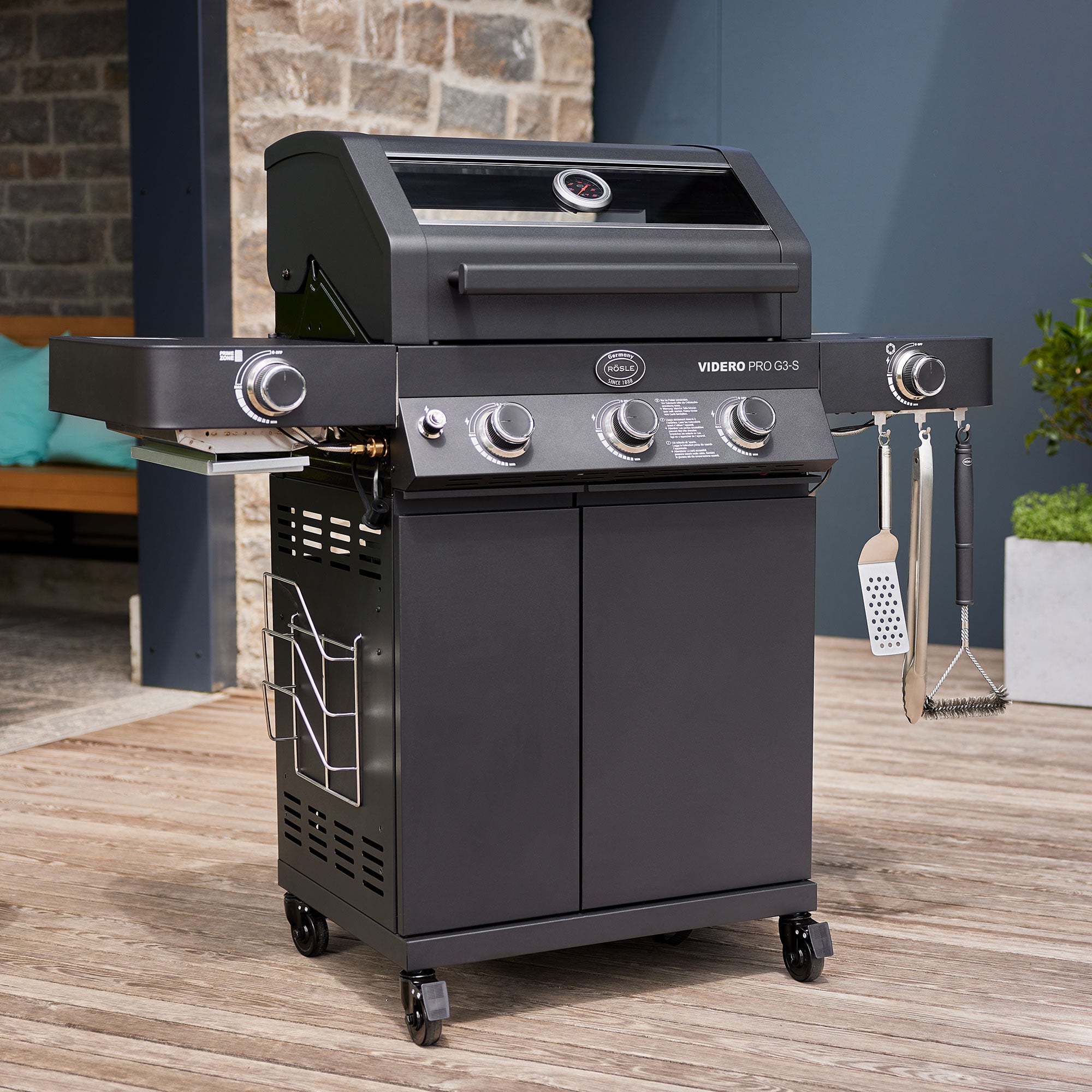 Rösle Videro Pro G3-S Vario+ 50mbar, Grillrost aus Gusseisen, für 1 - 8 Personen, Detailansicht 7