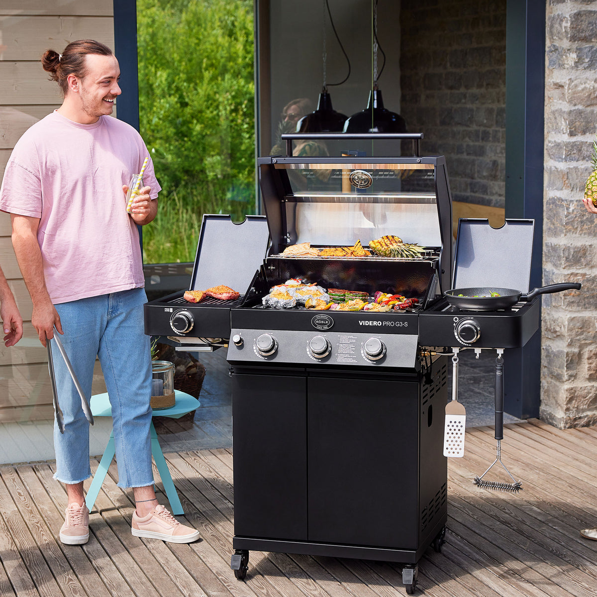 Rösle Videro Pro G3-S Vario+ 50mbar, Grillrost aus Gusseisen, für 1 - 8 Personen, Detailansicht 12