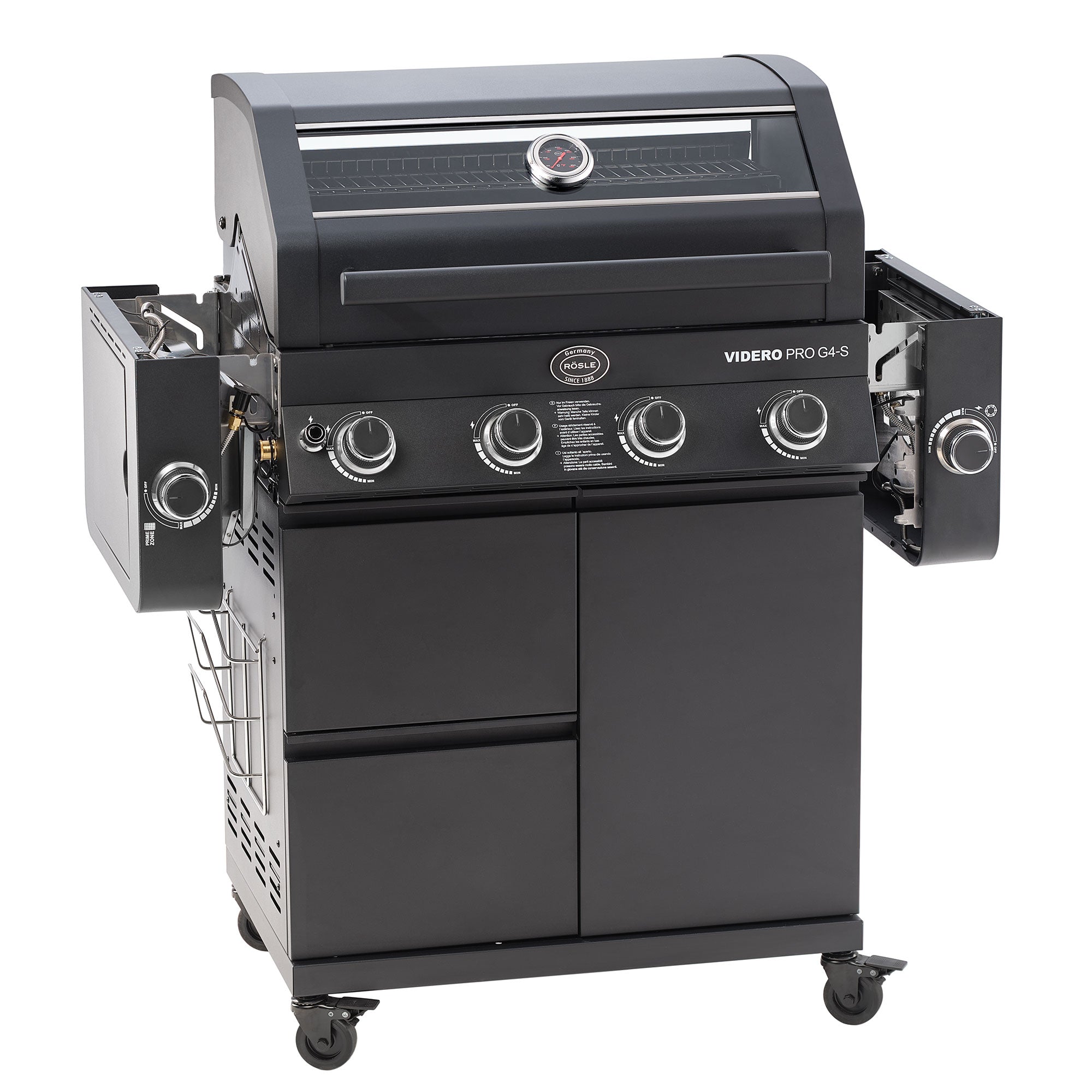 Rösle Videro Pro G4-S Vario+ 50mbar, Grillrost aus Gusseisen, für 1 - 12 Personen, Detailansicht 1