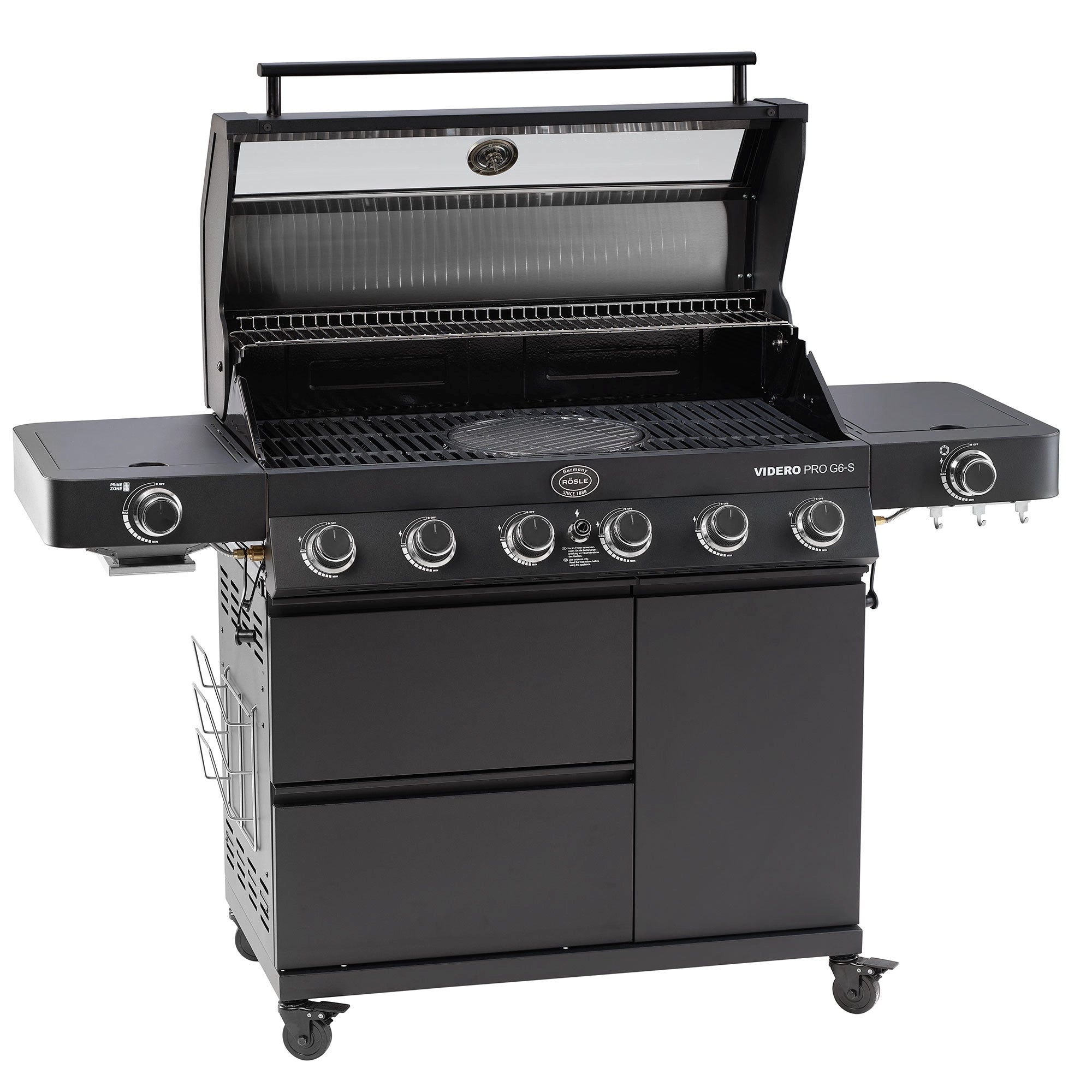 Rösle Videro Pro G6-S Vario+ 50mbar, Grillrost aus Gusseisen, für 1 - 20 Personen, Detailansicht 1