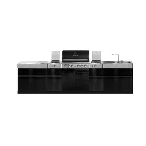 ALL'GRILL CHEF L Black Outdoor-Set-Kombi S8, Grillrost aus Edelstahl, für 1 - 12 Personen