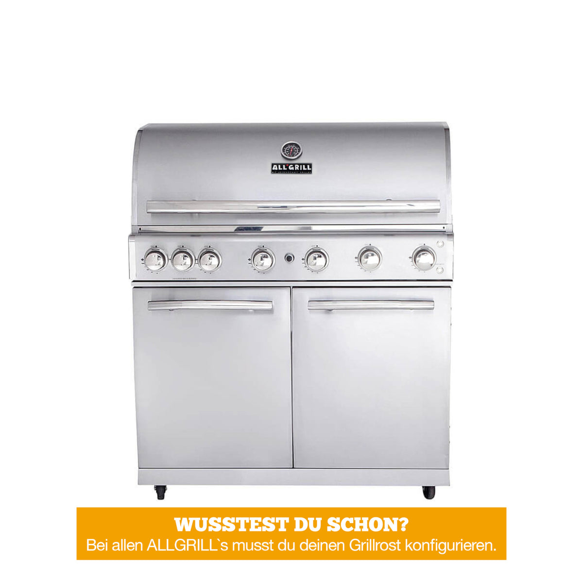 ALL'GRILL ALL’ Chef XL Grundmodell, Grillrost aus Edelstahl, für 1 - 20 Personen