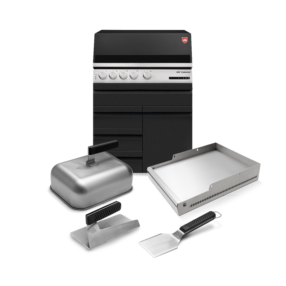 Otto Wilde „Burger Profi“-Set mit Gasgrill G32 Connected 3 Schubladen + 1 Tür, Bundle