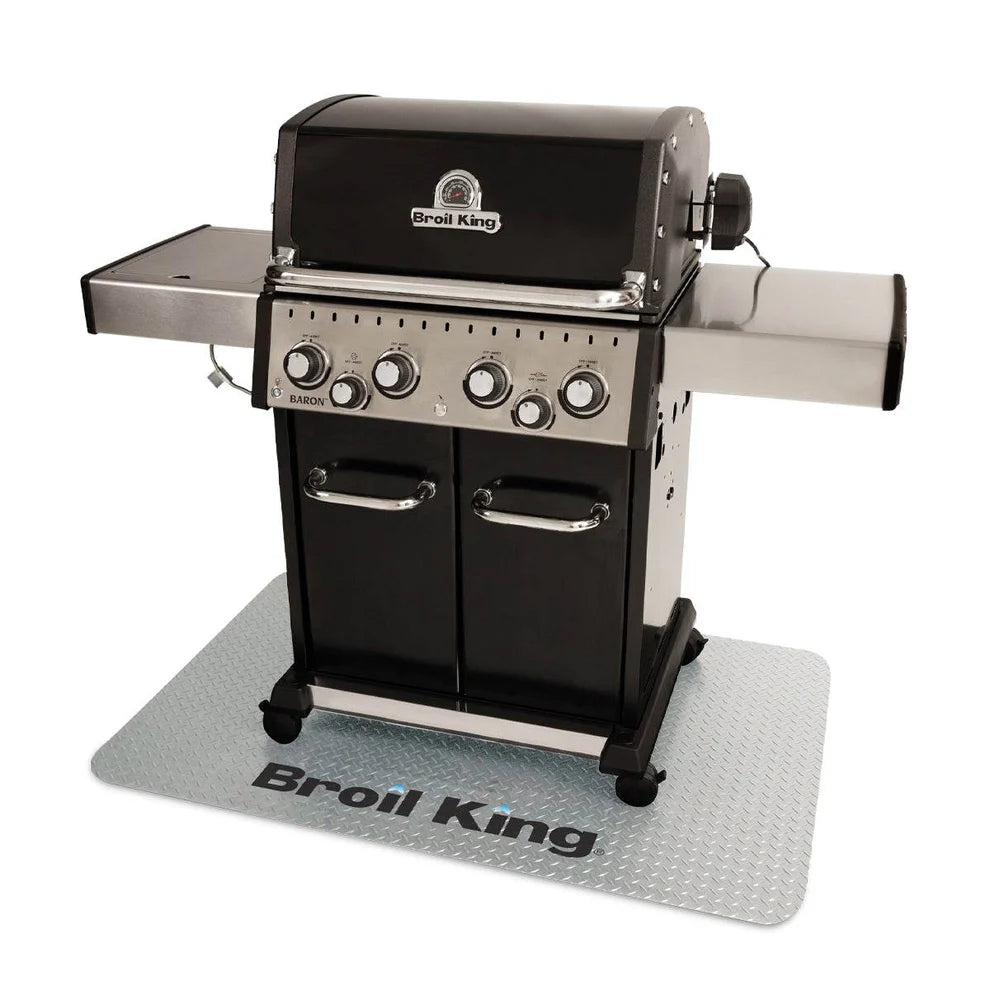 Broil King Grillmatte Bodenschutz Grillunterlage Silber 140 x 90 cm, Grillzubheör, Detailansicht 1