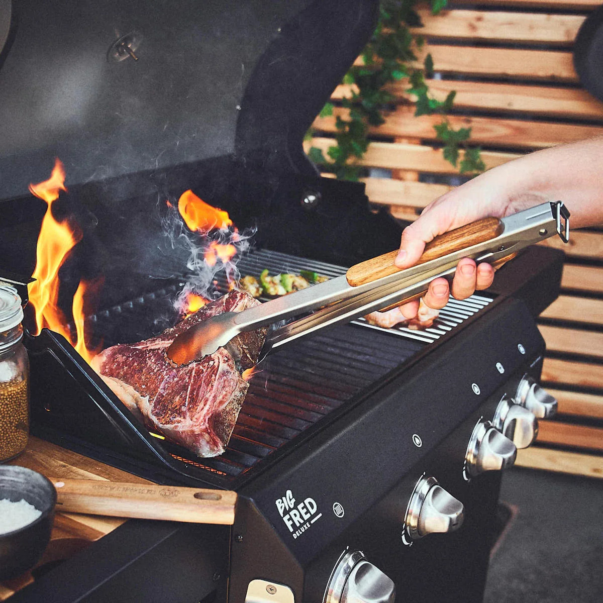 Burnhard Grillzange Akazienholz, Grillzubehör, Detailansicht 5