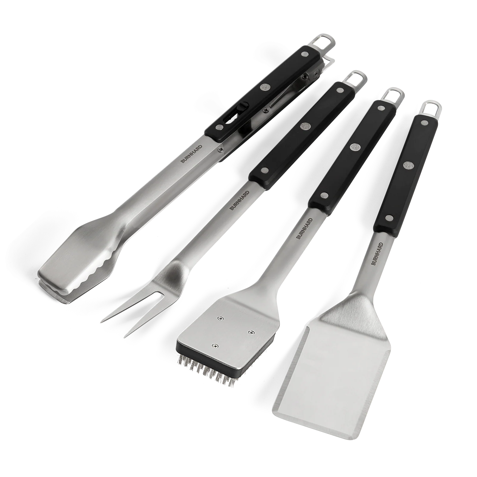 Burnhard Grillbesteck Edelstahl 4-tlg., Grillzubehör