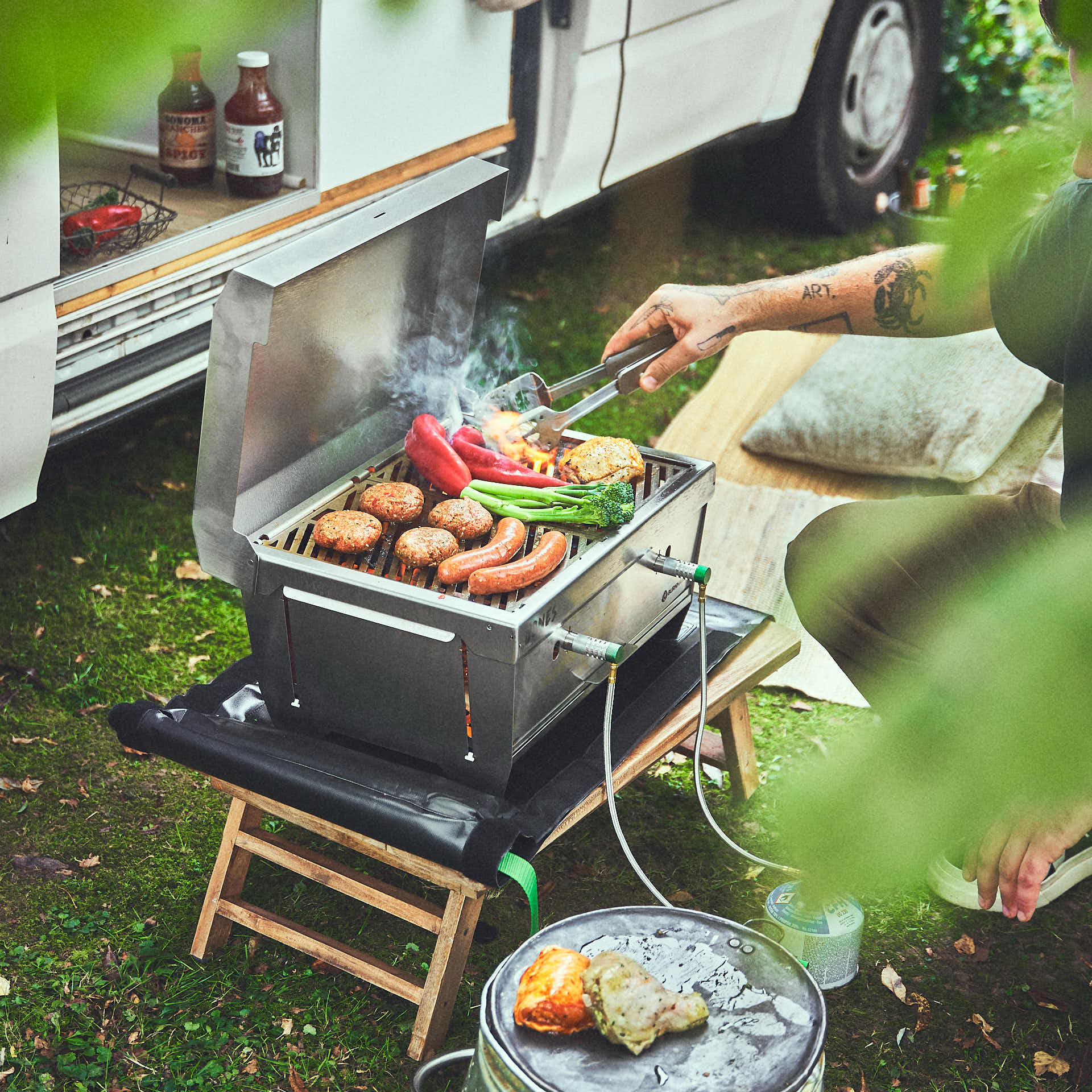 Burnhard JONES Campinggrill 2-Brenner, Detailansicht 4