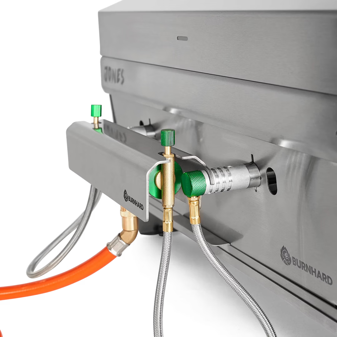 Burnhard Gasflaschen Adapter, JONES 2-Brenner, Detailansicht 4