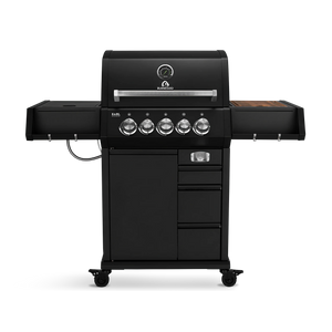 Burnhard EARL Premium-Gasgrill 3-Brenner Black Edition mit Gusseisenrost, Grillrost aus Gusseisen
