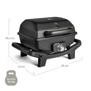 Burnhard WAYNE Jr. Balkongrill 1-Brenner inkl. Gasflaschen Adapter, Detailansicht 1