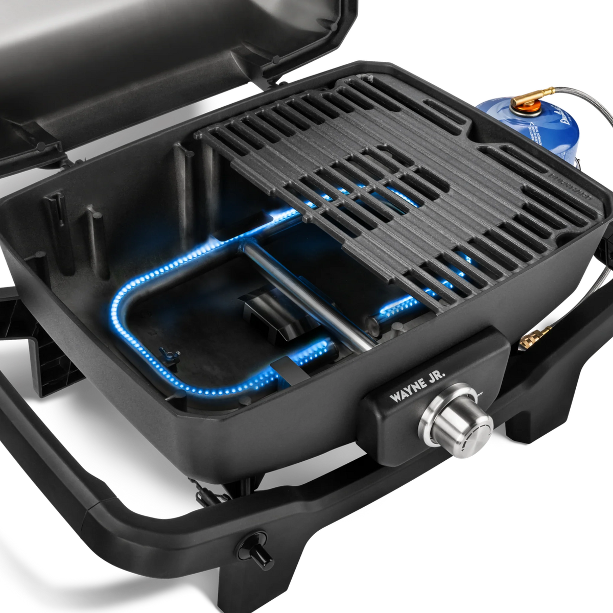 Burnhard WAYNE Jr. Balkongrill 1-Brenner inkl. Rollwagen, Detailansicht 2