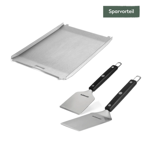 Burnhard Plancha Set mit 2tlg. Grillspachtel und Grillschaber Jones, Grillzubehör