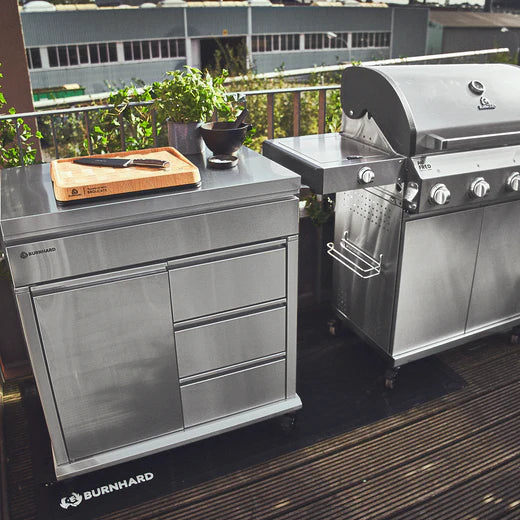 Burnhard Edelstahl Grill Beistellwagen, Detailansicht 6