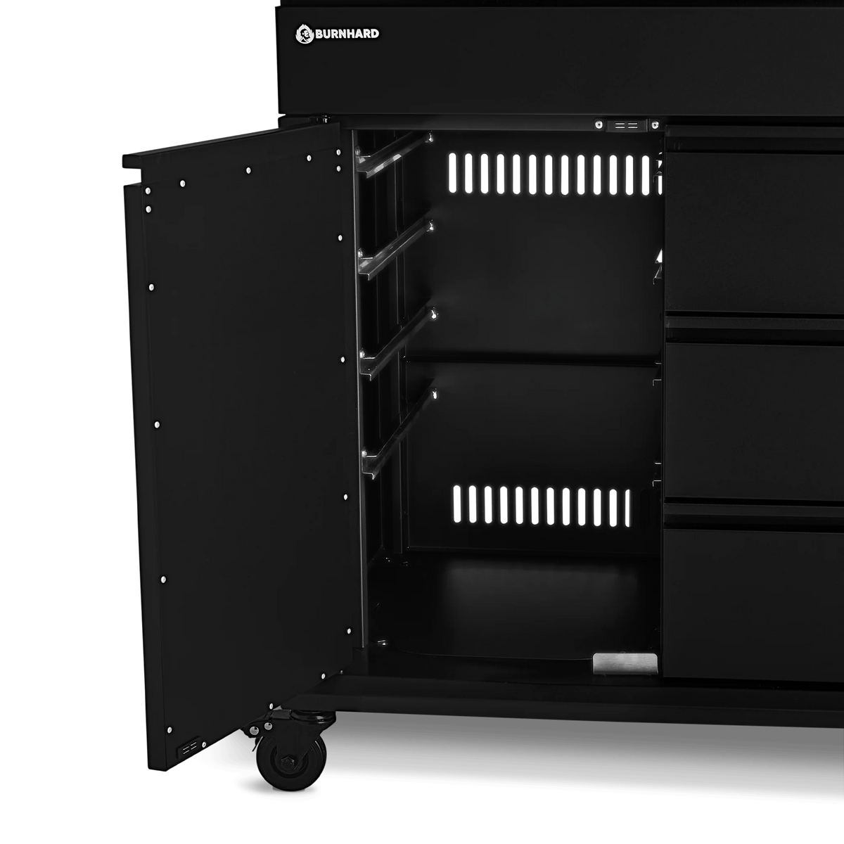 Burnhard Grill Beistellwagen schwarz, Detailansicht 3