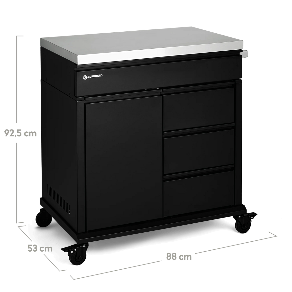 Burnhard Grill Beistellwagen schwarz, Detailansicht 1