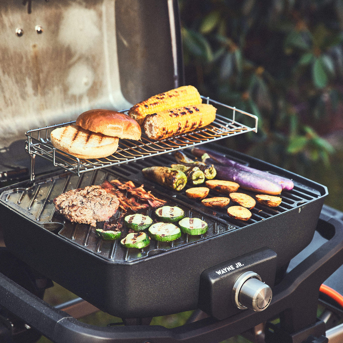 Burnhard Grillplatte Gusseisen beidseitig WAYNE Jr. 1-Brenner| 21.5 cm x 32 cm x 0.7 cm, Grillzubehör, Detailansicht 6
