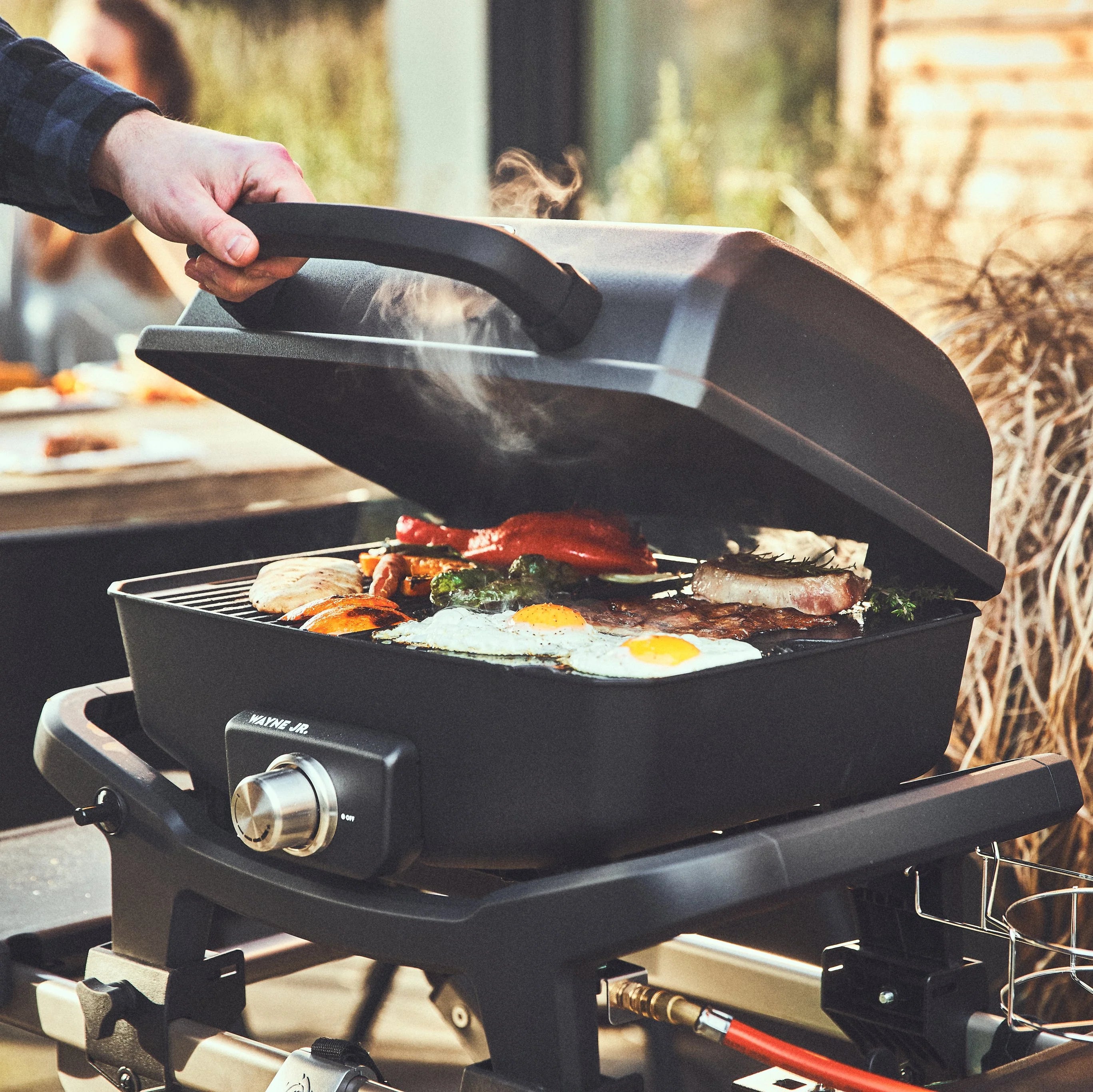 Burnhard WAYNE Jr. Balkongrill 1-Brenner inkl. Gasflaschen Adapter, Detailansicht 3