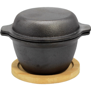 ALL'GRILL ALL’GRILL DutchOven, Ø10x9cm mit Holzuntersetzer
