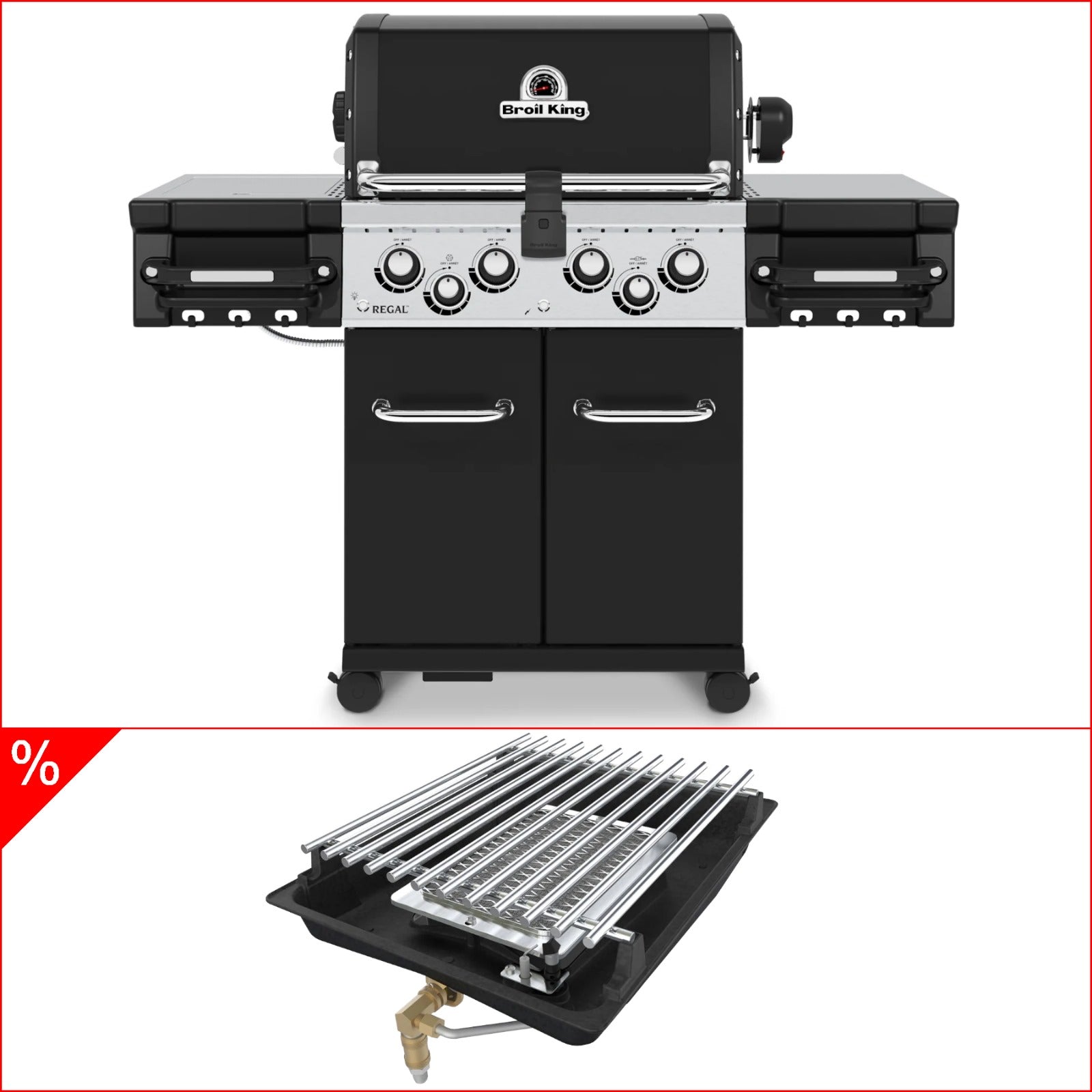 Broil King Regal 490 IR inkl. Drehspieß & Infrarotbrenner, Grillbundle