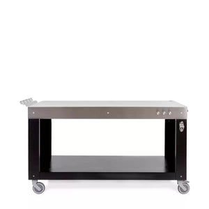 Alfa Forni Edelstahl-Arbeitstisch, 100 cm x 80 cm, Edelstahl Schwarz