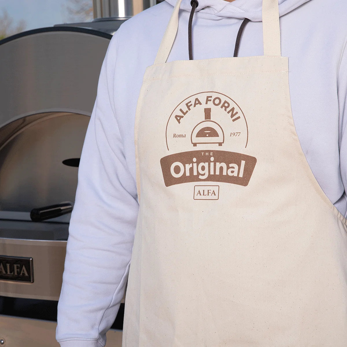 Alfa Forni Kochschürze "original", Alfa Original Apron, Beige, Detailansicht 3