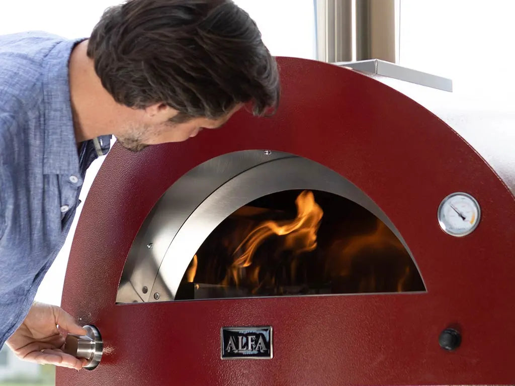 Alfa Forni Moderno 3 Pizze, Holz, Gelb, Pizzaofen, Detailansicht 5