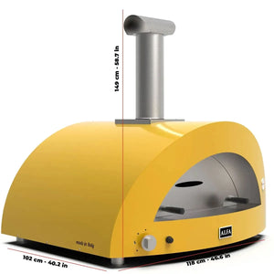 Alfa Forni Moderno 5 Pizze, Gas/ Hybrid, Gelb, Pizzaofen, Detailansicht 1