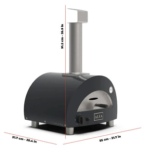 Alfa Forni Moderno 1 Pizza, Holz, Rot, Pizzaofen, Detailansicht 1