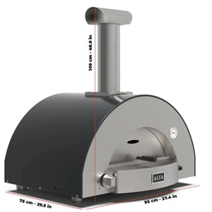 Alfa Forni Classico 2 Pizze, Gas/ Hybrid, Grau, Pizzaofen, Detailansicht 1