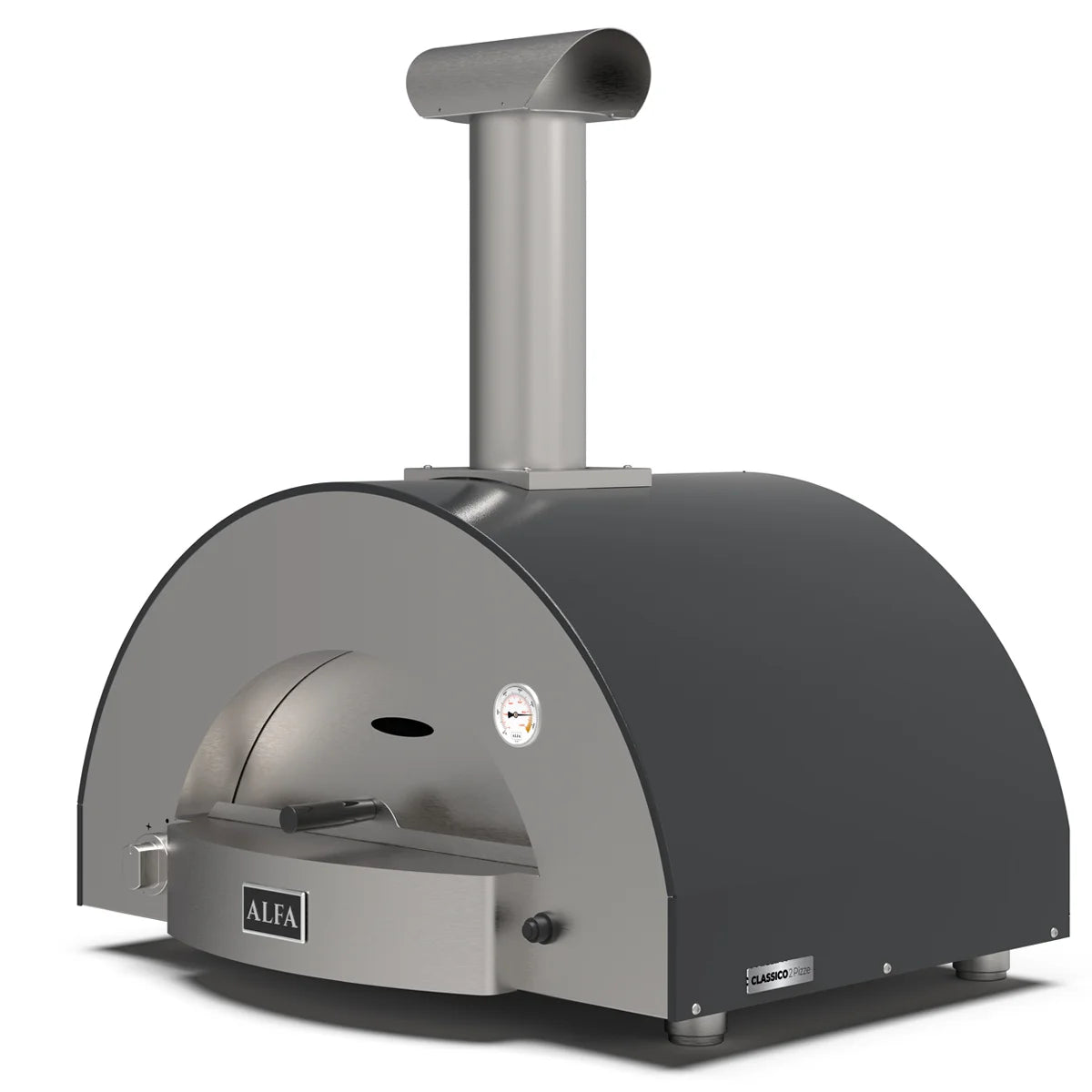 Alfa Forni Classico 2 Pizze, Gas/ Hybrid, Grau, Pizzaofen, Detailansicht 3