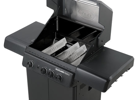 Rösle AllFlame Peer 3 Brenner Gasgrill - 50 mBar, Grillrost aus Gusseisen, für 1 - 8 Personen, Detailansicht 1