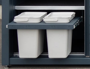 Dukin Outdoorküche Ausziehbare Schublade mit 2x 10L Müllkorb für CookOUT®, Außenküche