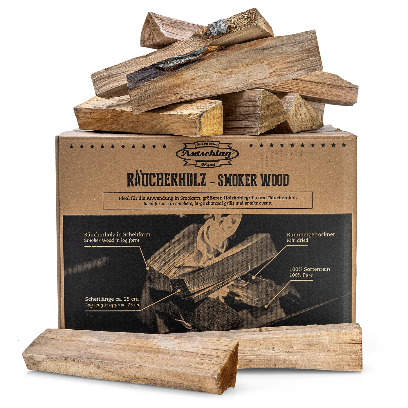 Axtschlag Räucherholz, Buche, Detailansicht 1