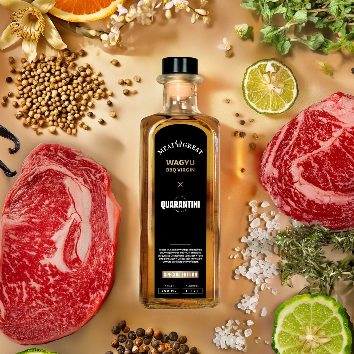 BABOSSA Quarantini × Meat'n'Great Wagyu BBQ Gin (nur 111 Packages), Alkohol, Detailansicht 5