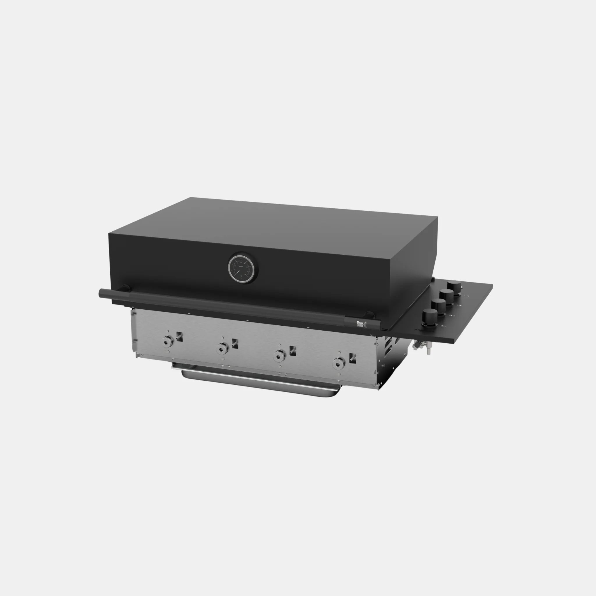 Brabura Box-Q-Einbaugrill 4-Brenner schwarz| Neuestes Edelstahlmodell, Detailansicht 2