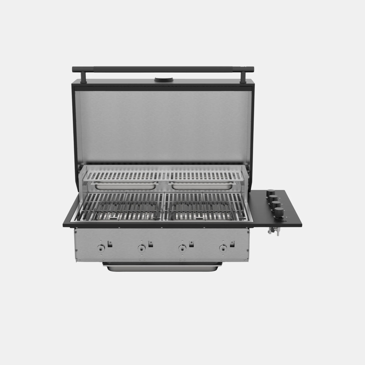 Brabura Box-Q-Einbaugrill 4-Brenner schwarz| Neuestes Edelstahlmodell, Detailansicht 4