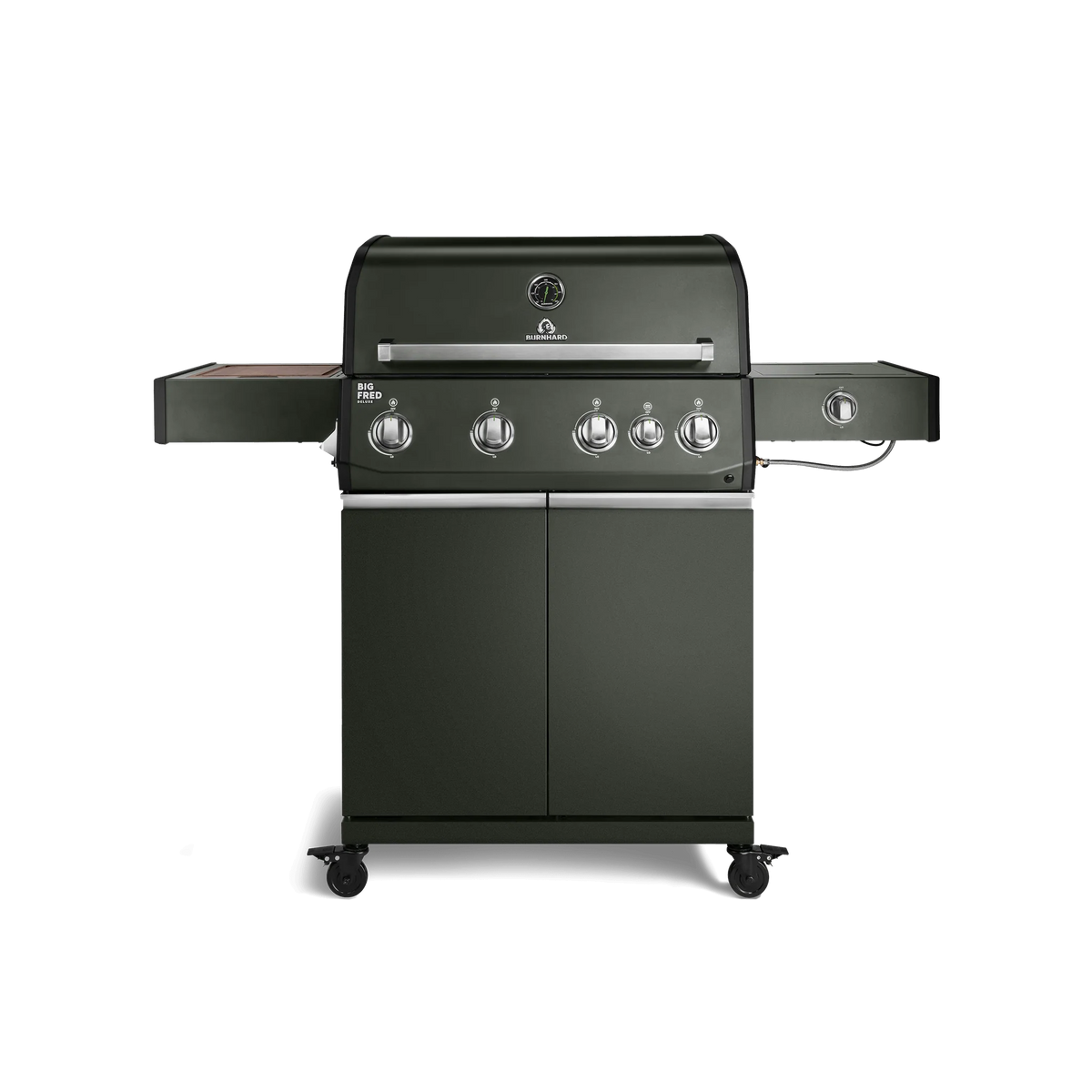 Burnhard Big FRED Deluxe Gasgrill Green Edition 4-Brenner mit Gusseisenrost Series 4
