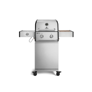 Burnhard FRED Jr. Deluxe Gasgrill Edelstahl 2-Brenner mit Gussrost Series 4, Grillrost aus Gusseisen, für 1 - 5 Personen
