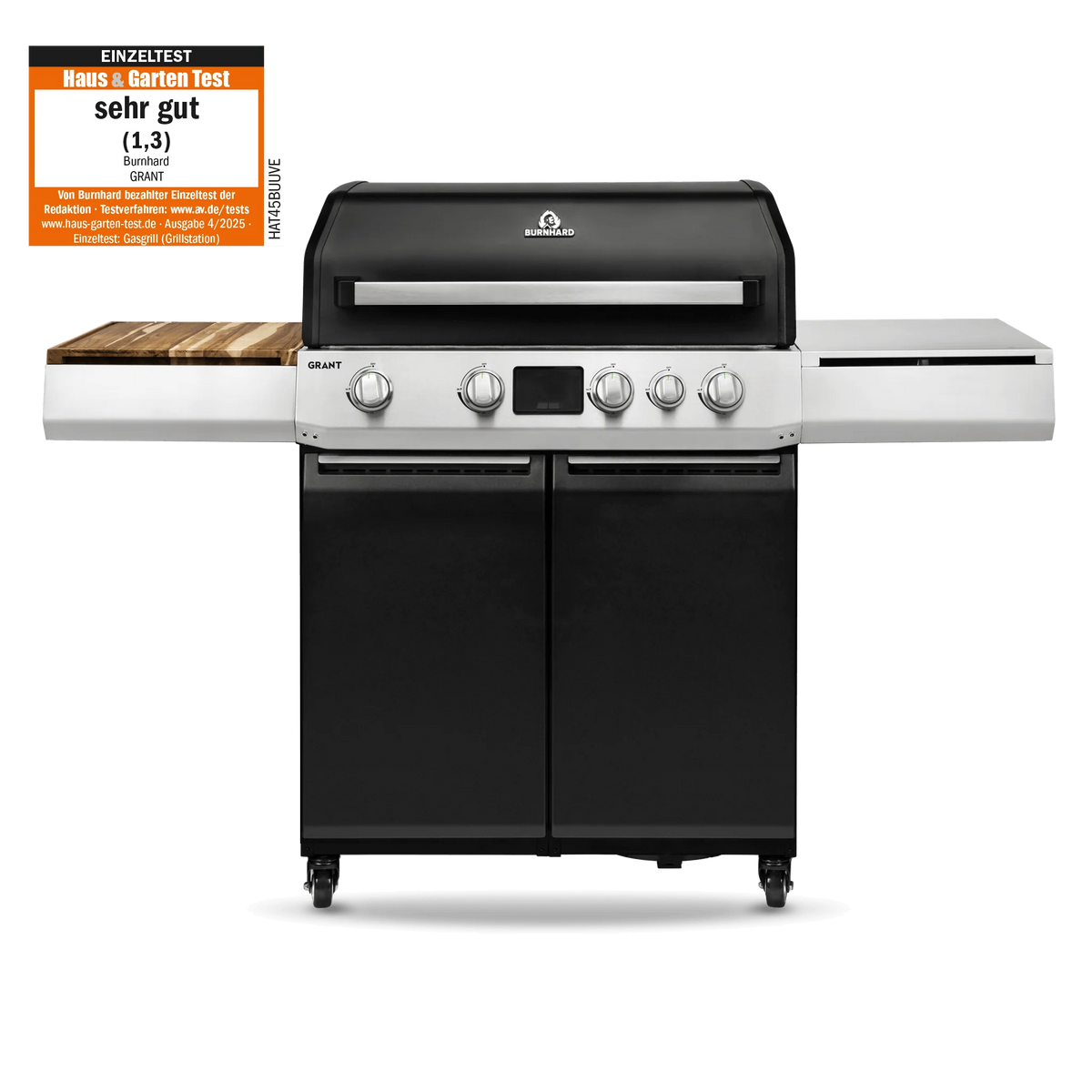 Burnhard GRANT Upgrade - Modularer Gasgrill 4-Brenner mit Türen und Edelstahlrost, Grillrost aus Edelstahl