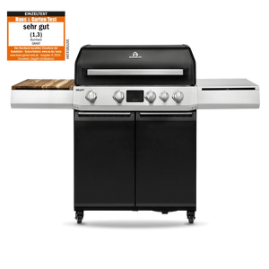 Burnhard GRANT Upgrade - Modularer Gasgrill 4-Brenner mit Türen und Edelstahlrost, Grillrost aus Edelstahl