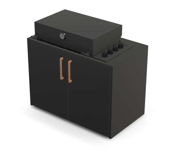 Brabura Box-Q 4-Brenner schwarz| Neuestes Edelstahlmodell