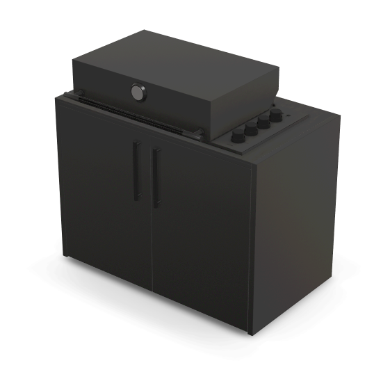 Brabura Box-Q 4-Brenner schwarz| Neuestes Edelstahlmodell, Detailansicht 1