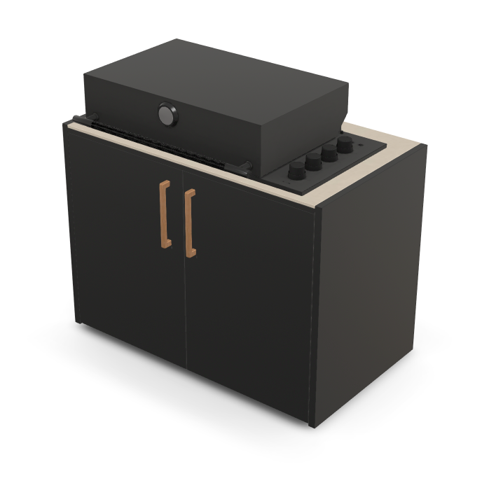 Brabura Box-Q 4-Brenner schwarz| Neuestes Edelstahlmodell, Detailansicht 42