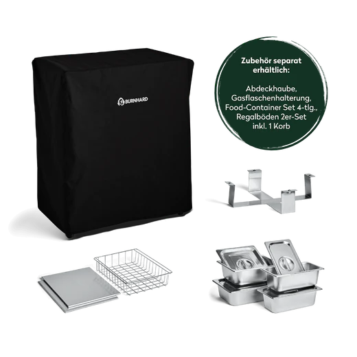 Burnhard Edelstahl Grill Beistellwagen, Detailansicht 7