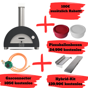 Alfa Forni Moderno 1 Pizza, Gas/ Hybrid, grau, Pizzaofen