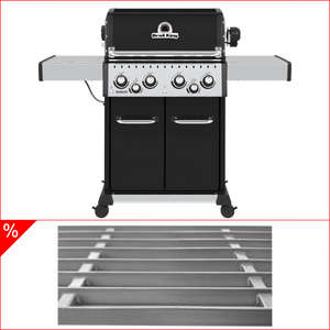 Broil King Baron 490 inkl. Drehspieß & Edelstahlgussrost, Grillbundle