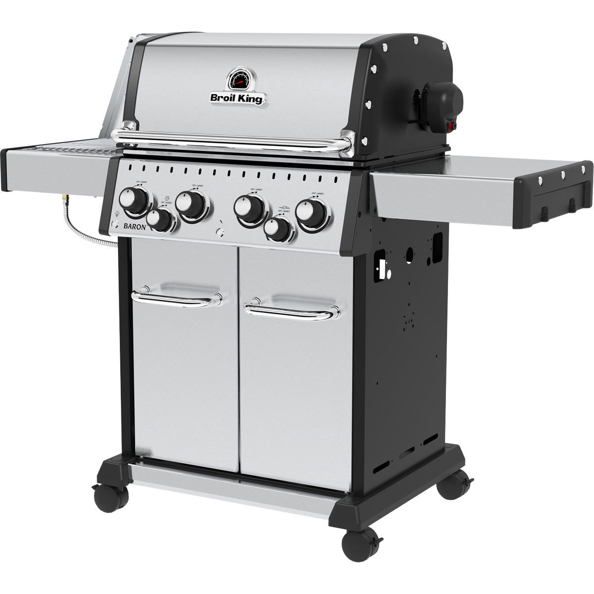 4-Brenner Gasgrill aus Edelstahl von Broil King mit Rotisserie