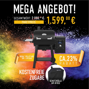 Broil King Regal Pellet 400 Bundle inkl. Abdeckhaube, Grillbundle